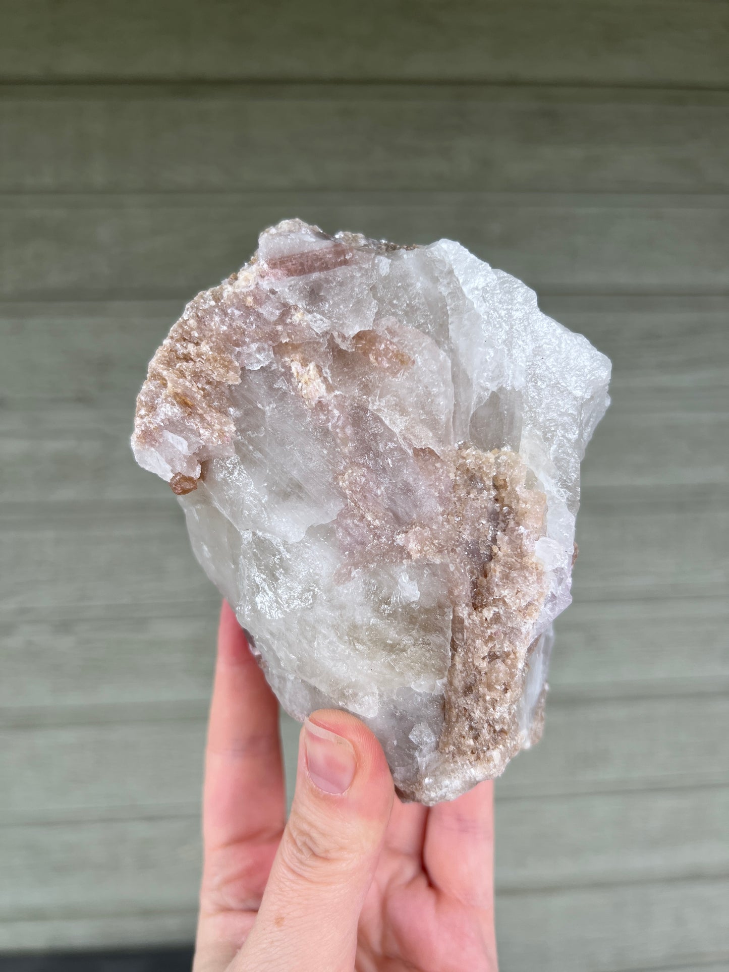 Pink Tourmaline in Quartz