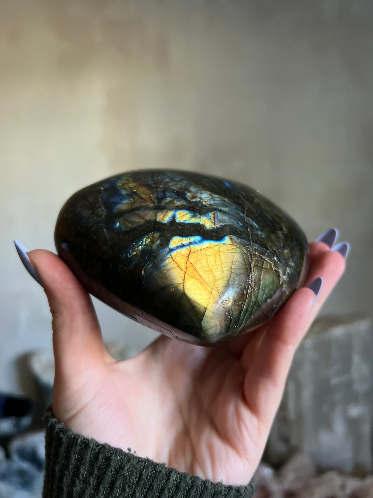 Labradorite Heart