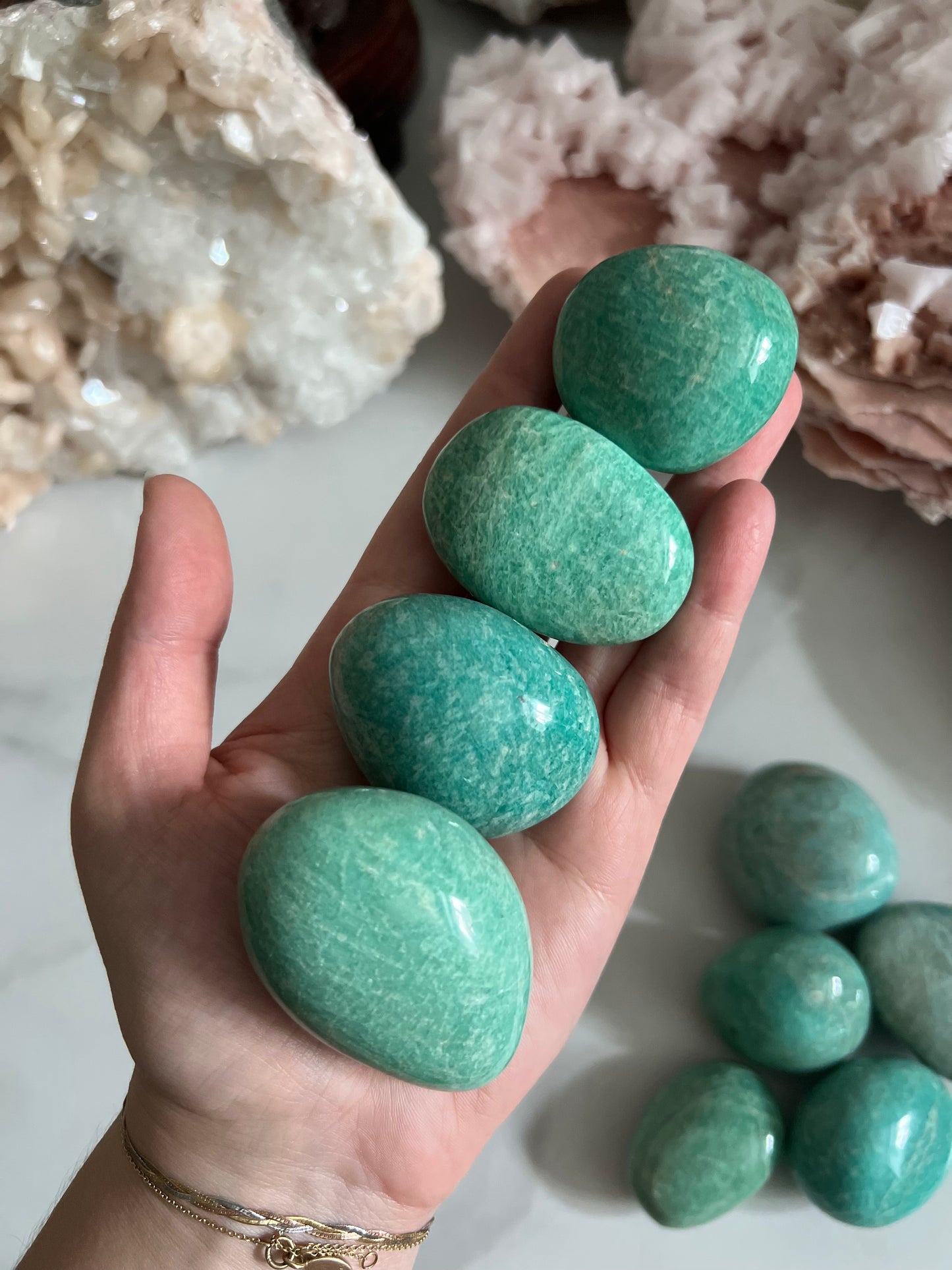 Amazonite Palm Stone
