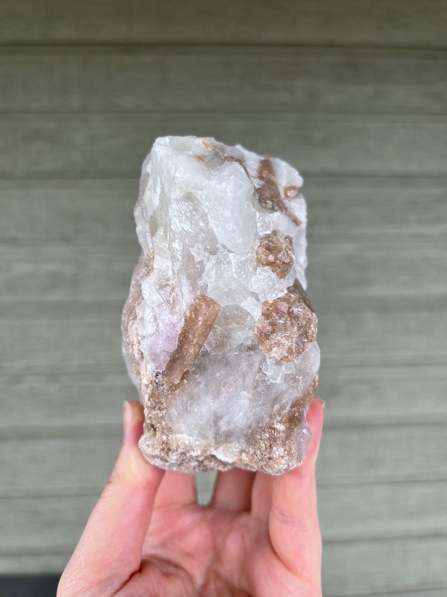 Pink Tourmaline in Quartz