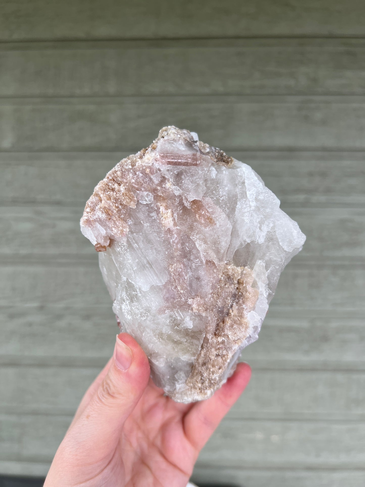Pink Tourmaline in Quartz
