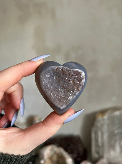 Druzy Agate Heart