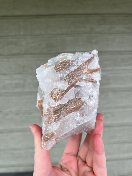 Pink Tourmaline in Quartz
