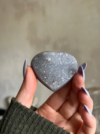 Druzy Agate Heart