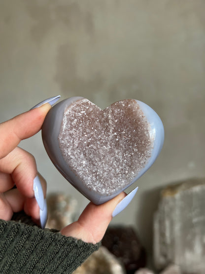 Druzy Agate Heart