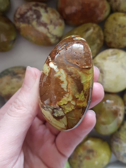 Green Opal Palm Stones
