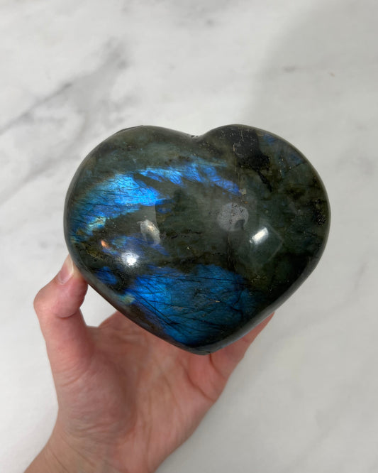 Labradorite Heart