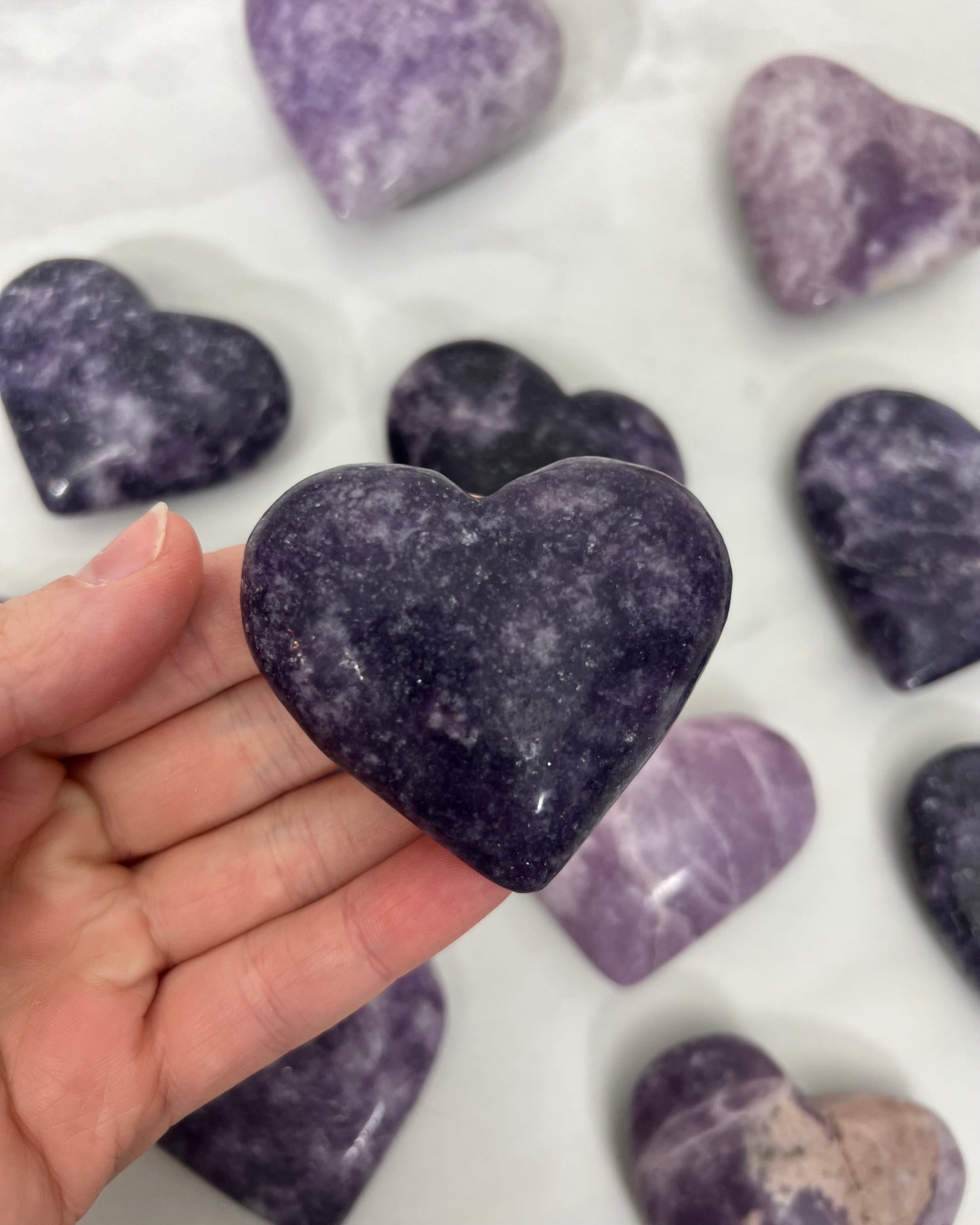 Lepidolite Hearts